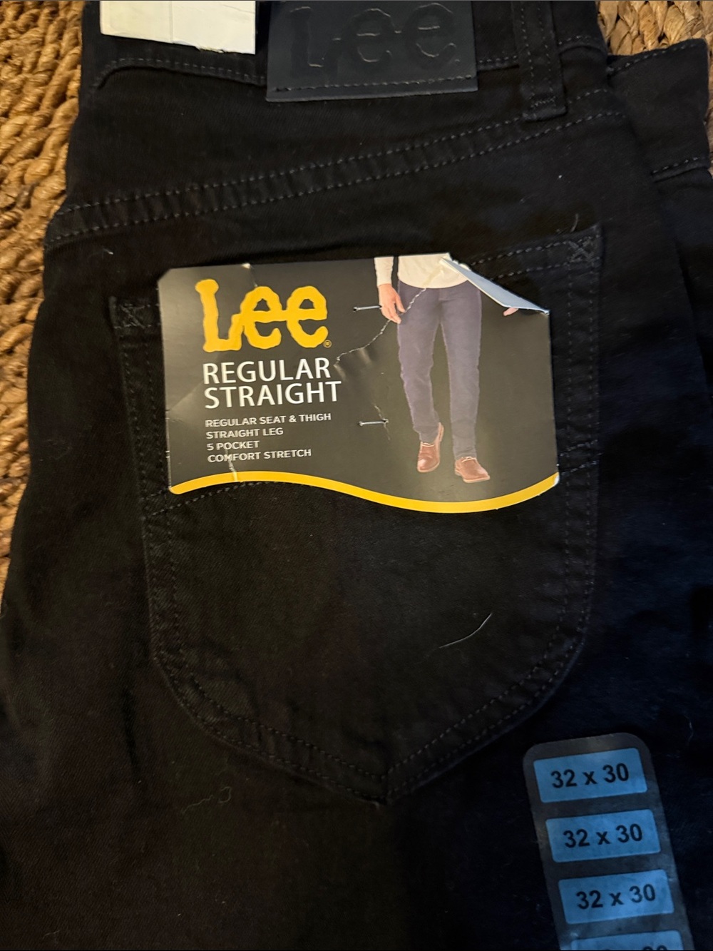 Lee Men’s Regular Straight Jeans Black